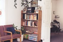 Reading materials and the children's toy corner